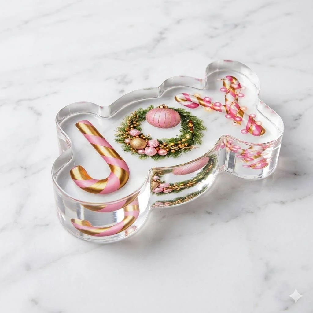 Acrylic Napkin Weight, JOY - 2