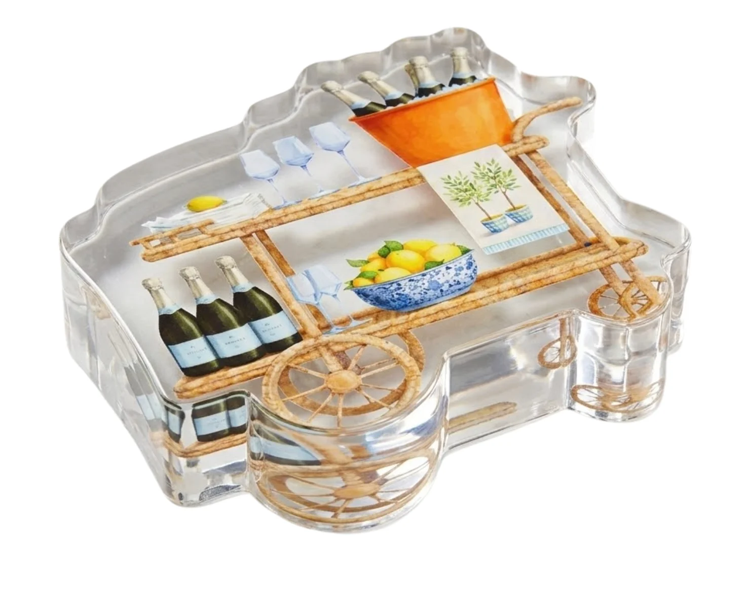 Acrylic Napkin Weight, Bar Cart - 2