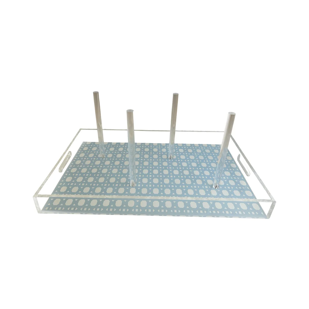 Bagel Charcuterie Tray, Blue Lattice - 3