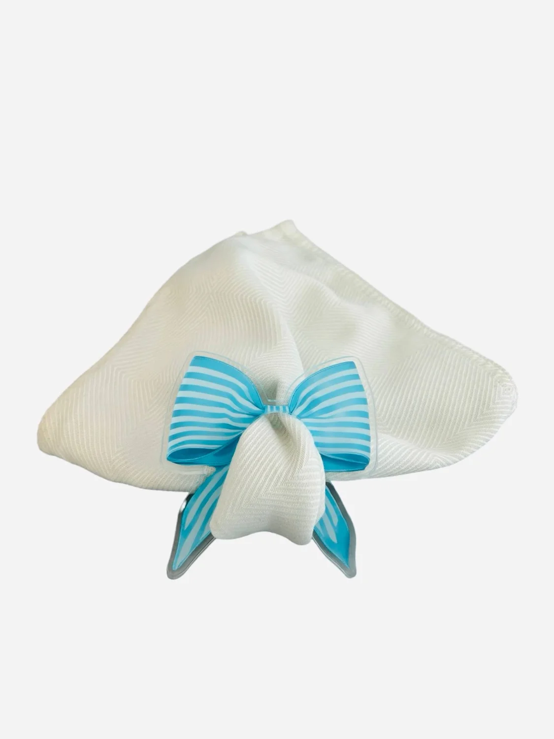 Acrylic Napkin Ring, Blue Bow Set of 4 - 3