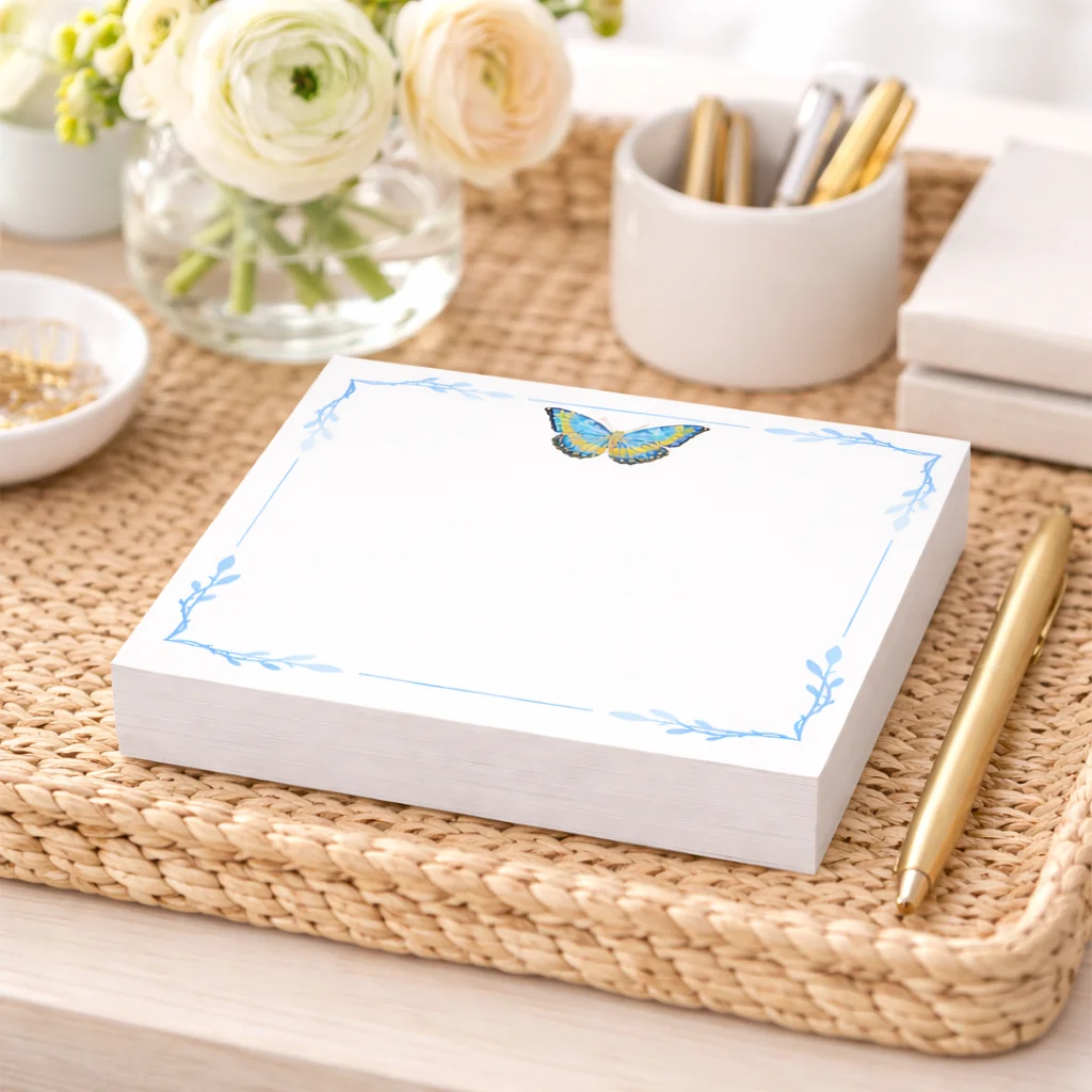Note Paper Refills - Blue Butterfly