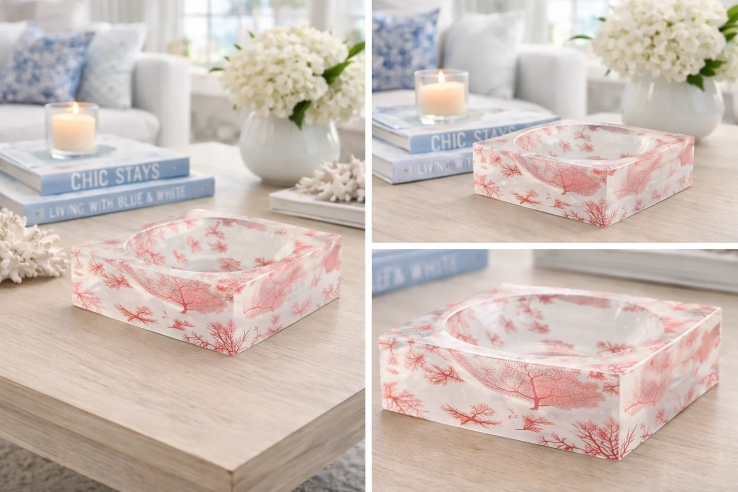Acrylic Bowl, Aura Coral - 4