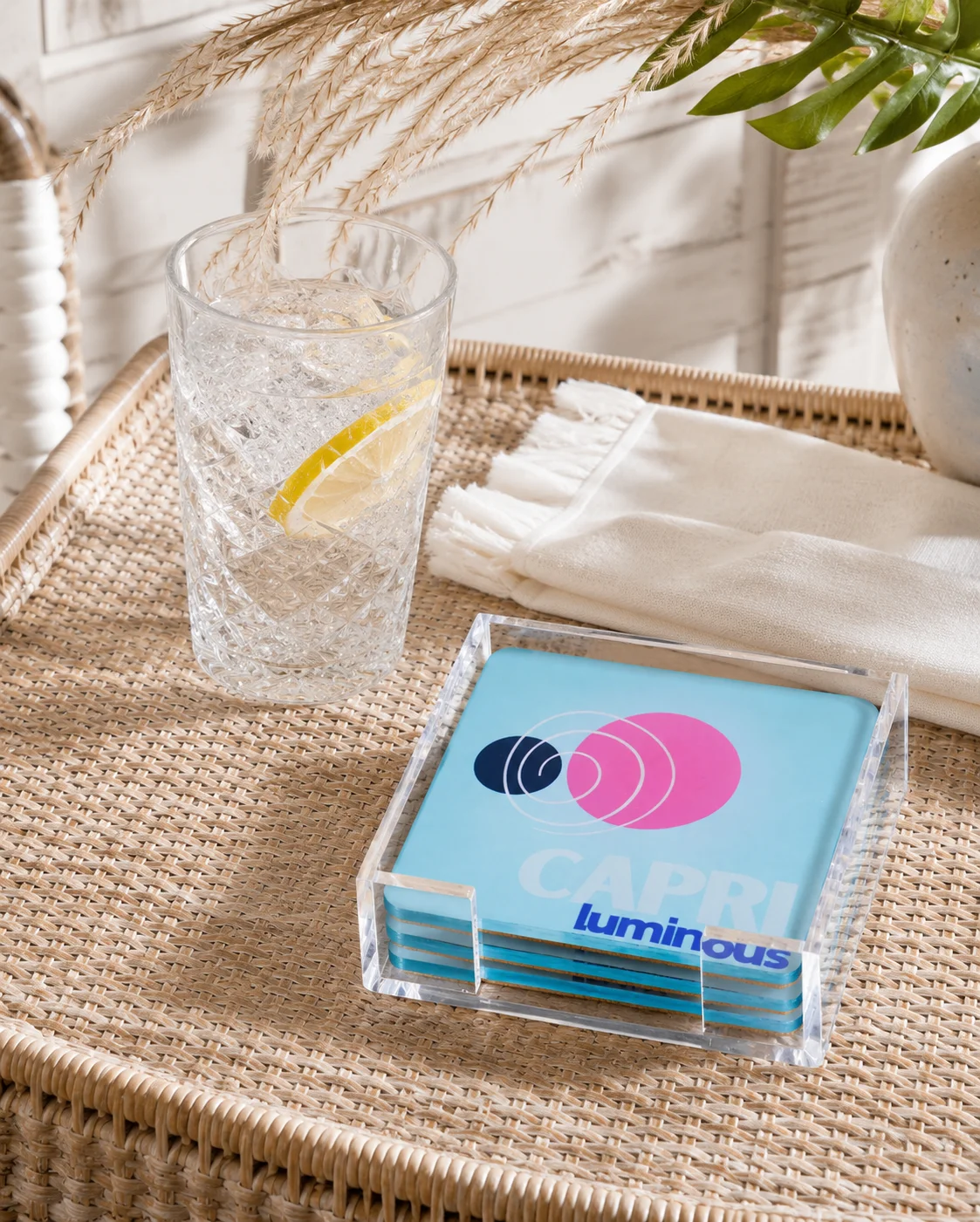 Acrylic Bon Voyage Coaster, Capri - 3