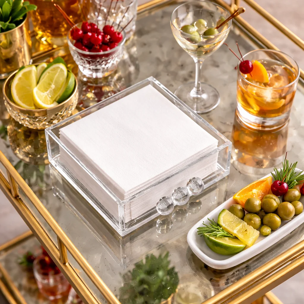 Cocktail Napkin Holder, Bubble