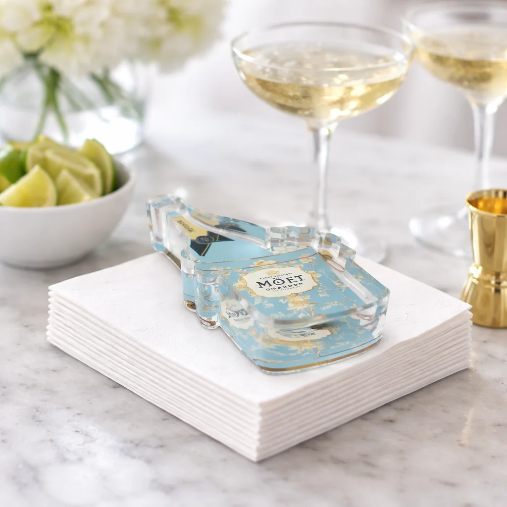 Acrylic Napkin Weight, Ice Bucket
